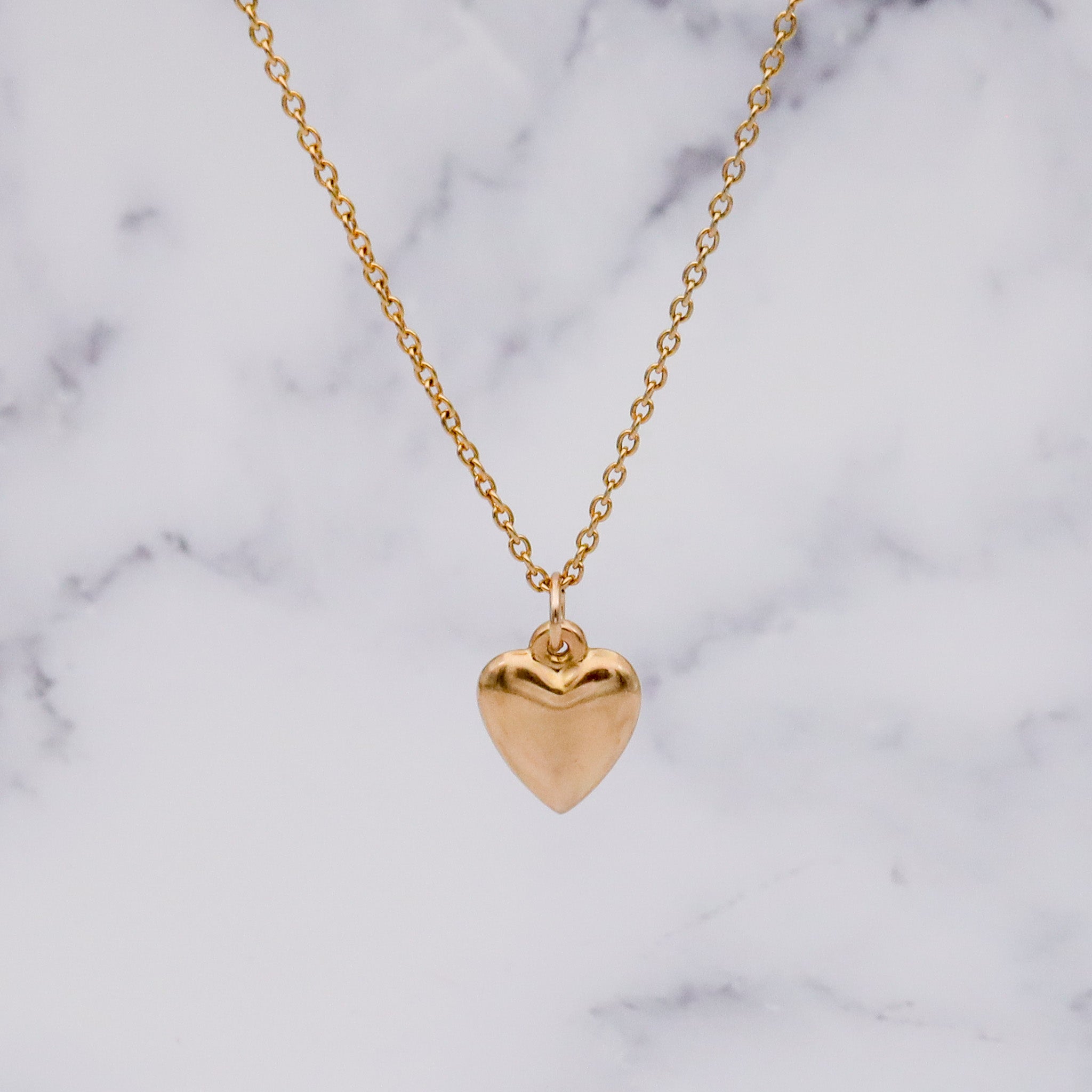 Vintage 14k gold puffy heart charm